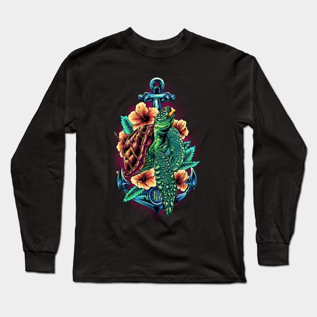 Turtle Long Sleeve T-Shirt by Hipedynamite